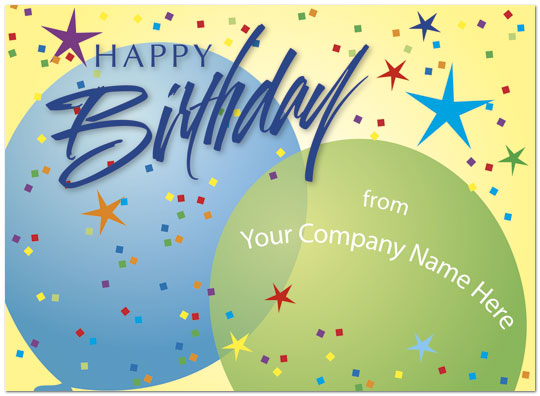 Balloons Name Birthday Card D2090U-V