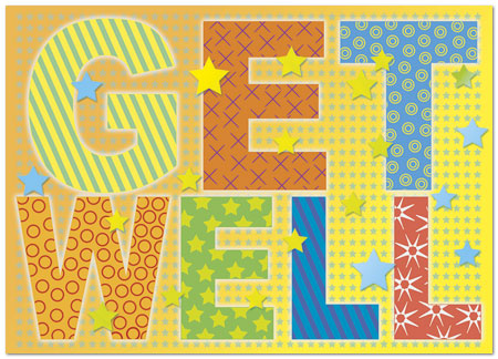 Bright Get Well Card D4100D-Y