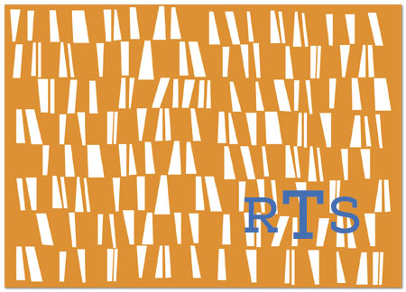 Contemporary Monogram Card D4118D-V