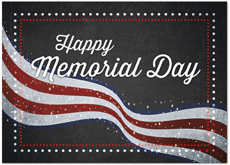 Flag Banner Memorial Day Card D5081D-Y