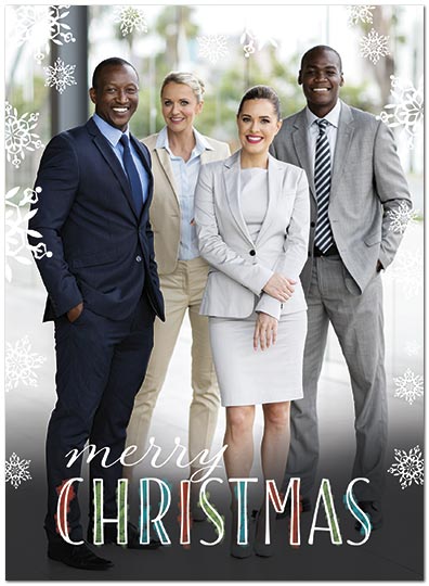 Vertical Snowflake Photo Card D7186U-4B