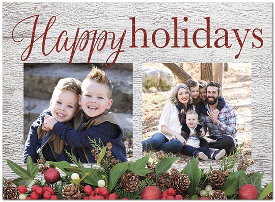 Holiday Garland Photo Card D7203U-4B