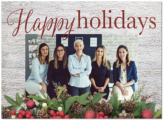 Rustic Garland Photo Card D7204U-4B