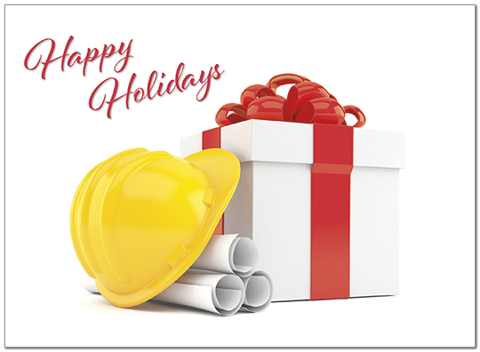 Hard Hat Holidays Card D9190U-A