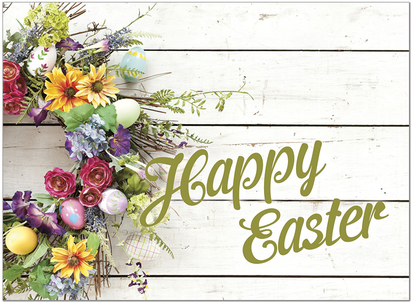 Easter Wreath Card D1454U-Y