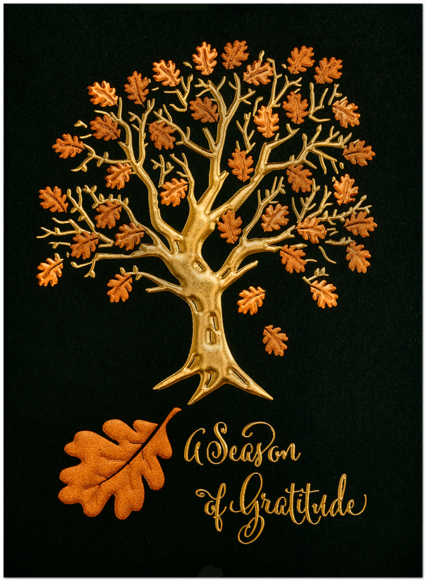 Gold & Copper Tree H2768V-4A