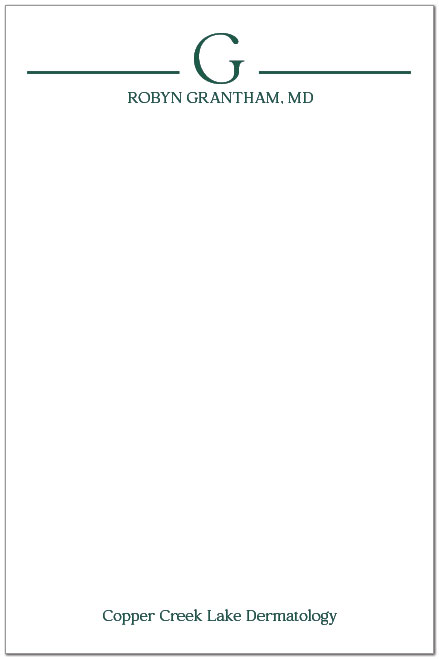 Striped Initial Notepad P2959