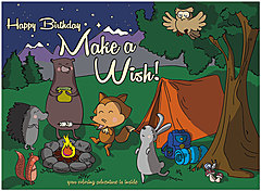 Camping Critters Birthday Card A7038U-Y