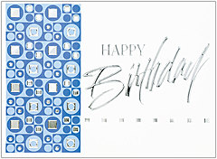 Contemporary Birthday Greeting Card 812U-X