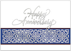 Anniversary Border Greeting Card X43D-X