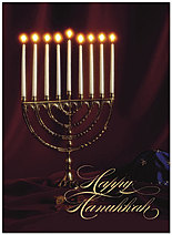 Menorah Hanukkah Card D1333U-A