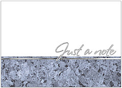 Silver Blue Border Notecard A1365D-X