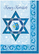 Star of David Hanukkah Card D4247D-A