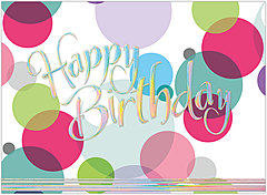 Birthday Bubbles Card A4014U-X
