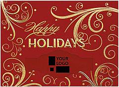 Holiday Swirls Die Cut Card H6182U-4A