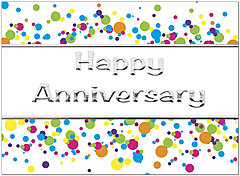 Anniversary Dots Card A8068U-X