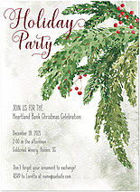 Painted Evergreens Invitation D1797U-4B