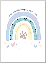 Rainbow Bridge Pet Sympathy Card D2284U-Y