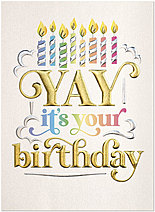 Rainbow Candles Birthday Card A2500G-4W