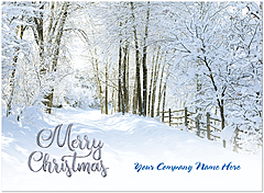 Snowy Trees Name Card H2637U-4A