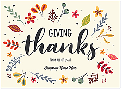 Giving Thanks Name Card D2785U-4B